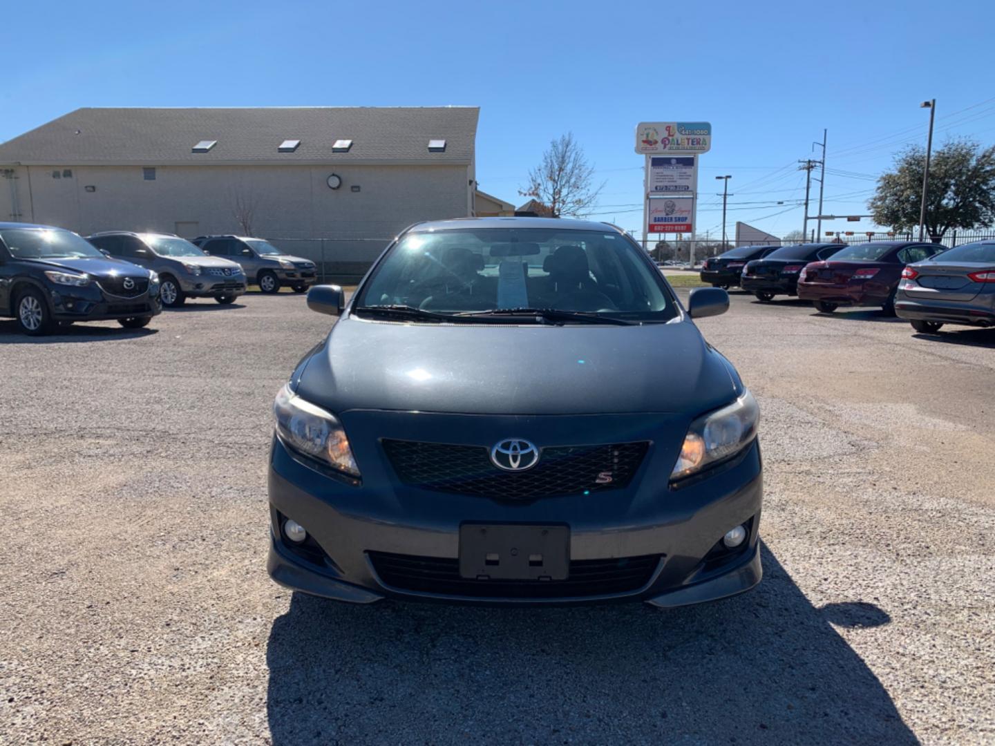 2009 Gray /Black Toyota Corolla S (1NXBU40E49Z) with an 1.8L L4 DOHC 16V engine, AUTOMATIC transmission, located at 1830 North Belt Line Road, Irving, TX, 75061, (469) 524-0199, 32.834373, -96.993584 - Photo#1